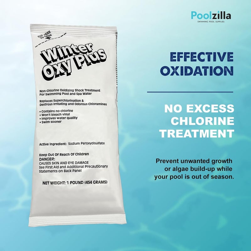 Poolzilla 12,000 Gallon Winterizing Kit, Closing Kit for Above and In-Ground Pools, Includes 1 LB of Granular Winterizer, Sequestering, Non-Chlorine Shock - Image 3